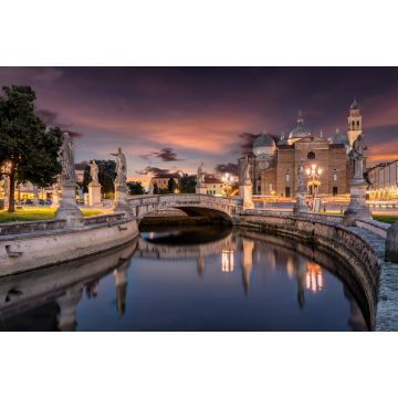 Lais Puzzle - Das Prato della Valle mit Blick auf die Basilica of St. Giustina bei Sonnenuntergang in Padova, Italien - 2.000 Teile