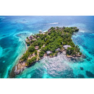 Lais Puzzle - Luftaufnahme der Isla del Pirata auf den Rosario-Inseln (Islas del Rosario) vor der Küste von Cartagena de Indias, Kolumbien. - 2.000 Teile