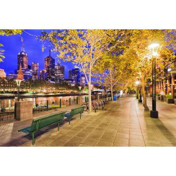 Lais Puzzle - Nachtansicht vor dem Fluss in der Stadt Melbourne, Australien - 2.000 Teile