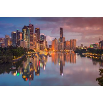 Lais Puzzle - Brisbane. Cityscape von Brisbane Skyline, Australien während des Sonnenaufgangs - 2.000 Teile