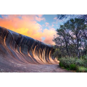 Lais Puzzle - Sonnenuntergang am Wave Rock in der Nähe der Stadt Hyden, im Südwesten von Western Australia, Australien - 2.000 Teile