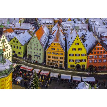 Lais Puzzle - Ansicht von Rothenburg ob der Tauber im Winter, Bundesland Bayern, Deutschland - 2.000 Teile