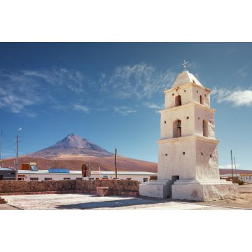Lais Puzzle - Turm der Kirche von Cariquima, nahe Colchane, in der Tarapaca-Region, in den Ausläufern des Cariquima-Berges, Chile - 2.000 Teile