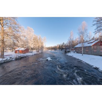 Lais Puzzle - Sonnenaufgang über Wasser am Knappforsen Lunedet bei Karlskoga Schweden - 2.000 Teile