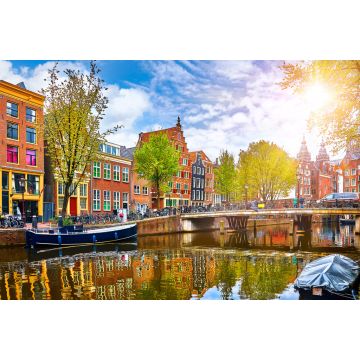 Lais Puzzle - Kanal in Amsterdam Niederlande beherbergt Fluss Amstel Wahrzeichen - 2.000 Teile