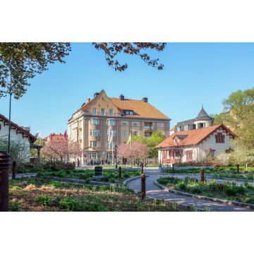 Lais Puzzle - Frühling im ikonischen Park Tradgardsforeningen. Dies ist ein historischer Park in Linkoping, der berühmten Universitätsstadt in Schweden - 2.000 Teile