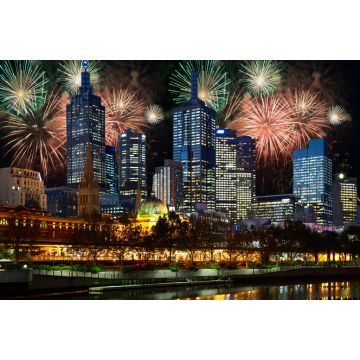 Lais Puzzle - Feuerwerk über der Stadt Melbourne, Australien - 2.000 Teile