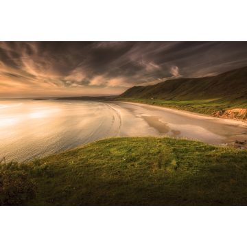 Lais Puzzle - Sonnenuntergang in der Rhossili-Bucht auf der Halbinsel Gower, Swansea, Südwales, Großbritannien - 2.000 Teile