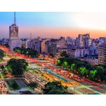 Lais Puzzle - Luftaufnahme von Buenos Aires, in der Dämmerung, entlang der Avenue du 9. Juli - 40, 100, 200, 500, 1.000 & 2.000 Teile