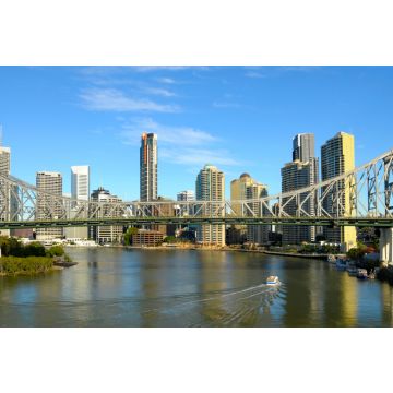 Lais Puzzle - Story Bridge in Brisbane mit Fluss und Fährengebäuden im Hintergrund - 2.000 Teile