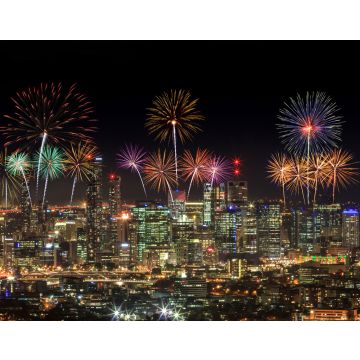 Lais Puzzle - Feuerwerk über Brisbane City vom Mount Coot-tha. Queensland - 40, 100, 200, 500, 1.000 & 2.000 Teile