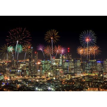 Lais Puzzle - Feuerwerk über Brisbane City vom Mount Coot-tha. Queensland - 1.000 Teile