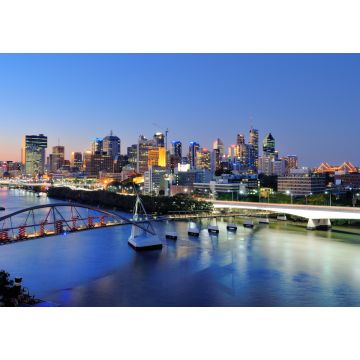 Lais Puzzle - Australien Landschaft: Skyline von Brisbane in der Abenddämmerung - 1.000 Teile