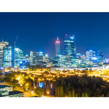 Lais Puzzle - Skyline von Perth vom Kings Park aus mit Blick auf den John Oldany Park bei Nacht - 40, 100, 200, 500, 1.000 & 2.000 Teile