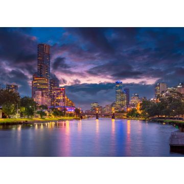 Lais Puzzle - Melbourne. Panoramabild von Melbourne, Australien während des Sonnenuntergangs im Sommer - 1.000 Teile