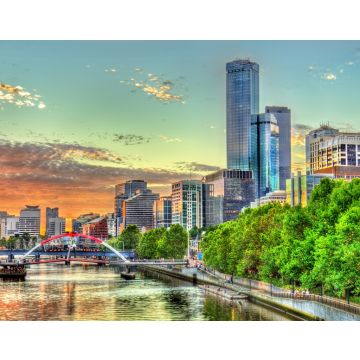 Lais Puzzle - Sonnenuntergang über dem Yarra River in Melbourne, Australien - 40, 100, 200, 500, 1.000 & 2.000 Teile