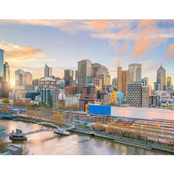 Lais Puzzle - Skyline von Melbourne in der Abenddämmerung - 40, 100, 200, 500, 1.000 & 2.000 Teile