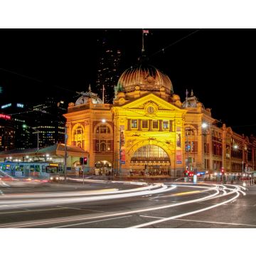 Lais Puzzle - Flinders Street Station bei Nacht - Melbourne, Australien - 40, 100, 200, 500, 1.000 & 2.000 Teile