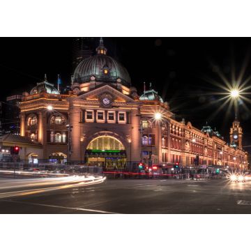 Lais Puzzle - Flinders Street Station in Melbourne bei Nacht Langzeitbelichtung - 1.000 Teile