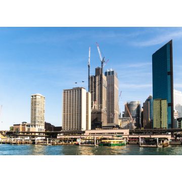 Lais Puzzle - Ein sonniger Tag über der Skyline des Geschäftsviertels von Sydney und dem Fährterminal Circular Quay in Sydney, der größten Stadt Australiens - 1.000 Teile