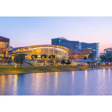Lais Puzzle - Blick auf den Sonnenuntergang im Adelaide Convention Center am Ufer des Torrens in Australien - 1.000 Teile