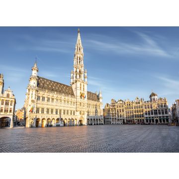 Lais Puzzle - Blick auf das Rathaus am Grand Place in der Altstadt von Brüssel während des sonnigen Wetters in Belgien - 1.000 Teile