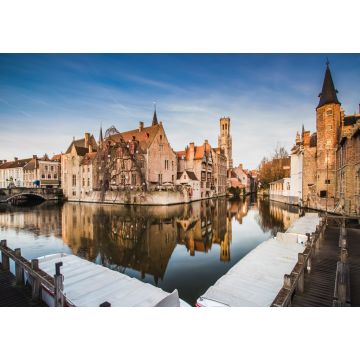 Lais Puzzle - Landschaft mit Wasserkanal in Brügge, "Venedig des Nordens", Stadtbild von Flandern, Belgien - 1.000 Teile