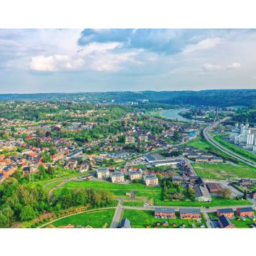 Lais Puzzle - Blick über die Stadt Huy in Belgien und die Maas auf das weit entfernte Atomkraftwerk Tihange - 40, 100, 200, 500, 1.000 & 2.000 Teile