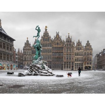 Lais Puzzle - Der "Grote Markt" in Antwerpen, bedeckt mit Schnee - 40, 100, 200, 500, 1.000 & 2.000 Teile