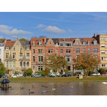 Lais Puzzle - Häuserreihe im eklektischen Jugendstil am Ufer der Ixelles-Seen, Brüssel, Belgien - 40, 100, 200, 500, 1.000 & 2.000 Teile