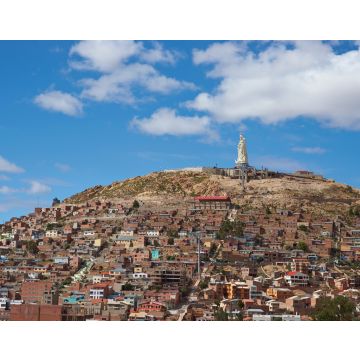 Lais Puzzle - Statue von Christus dem Erlöser auf einer Anhöhe über der Bergbaustadt Oruro auf dem Altiplano von Bolivien - 40, 100, 200, 500, 1.000 & 2.000 Teile