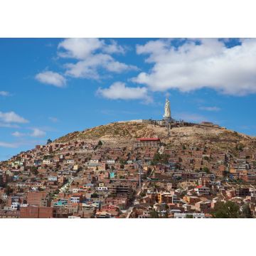 Lais Puzzle - Statue von Christus dem Erlöser auf einer Anhöhe über der Bergbaustadt Oruro auf dem Altiplano von Bolivien - 1.000 Teile