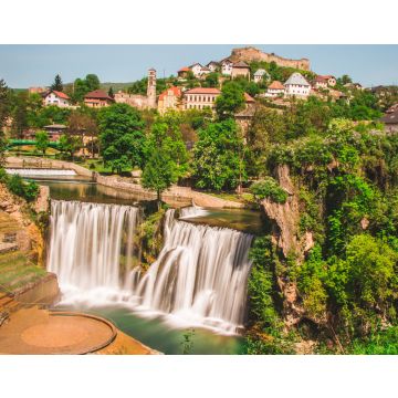 Lais Puzzle - Panoramablick auf Jajce, die alte Stadt in Bosnien und Herzegowina mit ihrem schönen Wasserfall - 40, 100, 200, 500, 1.000 & 2.000 Teile