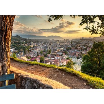 Lais Puzzle - Blick auf den Sonnenuntergang in Sarajevo, Bosnien - 1.000 Teile