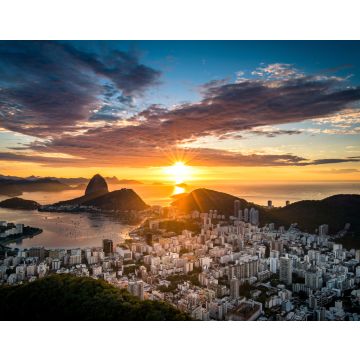 Lais Puzzle - Wunderschöner, farbenfroher Sonnenaufgang in Rio de Janeiro, vom Aussichtspunkt Dona Marta aus gesehen - 40, 100, 200, 500, 1.000 & 2.000 Teile