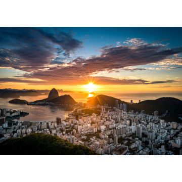 Lais Puzzle - Wunderschöner, farbenfroher Sonnenaufgang in Rio de Janeiro, vom Aussichtspunkt Dona Marta aus gesehen - 1.000 Teile