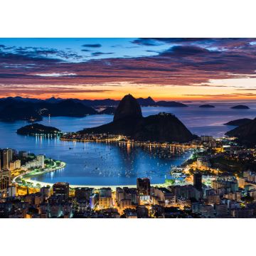Lais Puzzle - Rio de Janeiro kurz vor Sonnenaufgang mit den Lichtern der Stadt und dem Zuckerhut am Horizont - 1.000 Teile