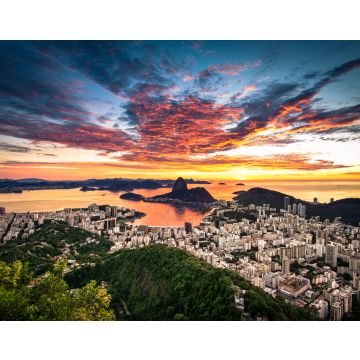 Lais Puzzle - Blick auf Rio de Janeiro bei Sonnenaufgang mit dramatischem Himmel und dem Zuckerhut - 40, 100, 200, 500, 1.000 & 2.000 Teile