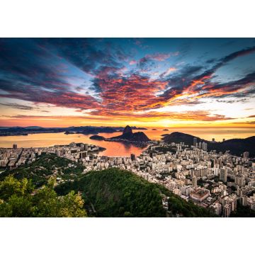 Lais Puzzle - Blick auf Rio de Janeiro bei Sonnenaufgang mit dramatischem Himmel und dem Zuckerhut - 1.000 Teile