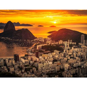 Lais Puzzle - Schöner warmer Sonnenaufgang in Rio de Janeiro mit der Silhouette des Zuckerhuts - 40, 100, 200, 500, 1.000 & 2.000 Teile