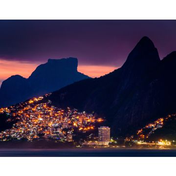 Lais Puzzle - Lichter der Favela Vidigal in Rio de Janeiro, bei Nacht, mit Bergen - 40, 100, 200, 500, 1.000 & 2.000 Teile
