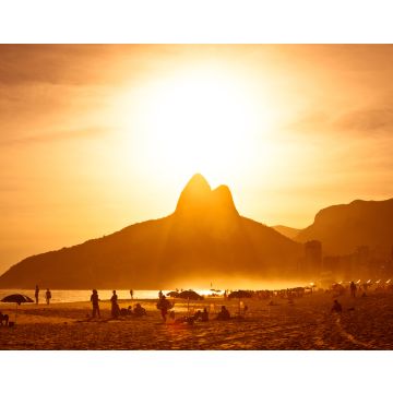 Lais Puzzle - Warmer Sonnenuntergang am Strand von Ipanema, Rio de Janeiro, Brasilien - 40, 100, 200, 500, 1.000 & 2.000 Teile