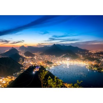 Lais Puzzle - Rio de Janeiro bei Nacht mit den Bergen Urca und Corcovado und der Guanabara-Bucht - Rio de Janeiro, Brasilien - 1.000 Teile