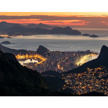 Lais Puzzle - Blick auf Favela Rocinha bei Nacht mit Ipanema Bezirk dahinter, in Rio de Janeiro, Brasilien - 40, 100, 200, 500, 1.000 & 2.000 Teile