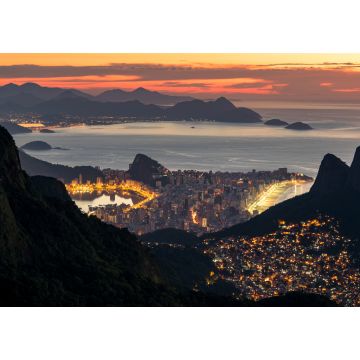 Lais Puzzle - Blick auf Favela Rocinha bei Nacht mit Ipanema Bezirk dahinter, in Rio de Janeiro, Brasilien - 1.000 Teile