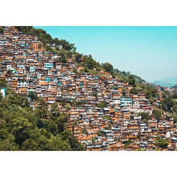 Lais Puzzle - Rote Backsteinhäuser in einer Favela auf einem Hügel in Rio de Janeiro, Brasilien - 1.000 Teile