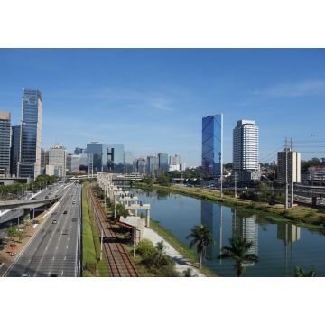 Lais Puzzle - Sao Paulo/Brasilien: Pinheiros-Allee, Fluss Tiete, Stadtbild und Gebäude - 1.000 Teile