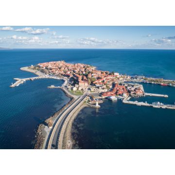 Lais Puzzle - Gesamtansicht von Nessebar, der alten Stadt an der bulgarischen Schwarzmeerküste. Panoramablick aus der Vogelperspektive - 1.000 Teile