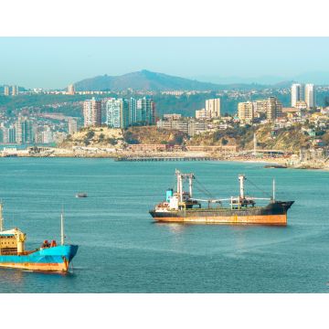 Lais Puzzle - Blick auf die Bucht von Valparaiso und Blick auf die Vina del Mar in Chile - 40, 100, 200, 500, 1.000 & 2.000 Teile