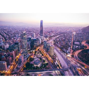 Lais Puzzle - Beeindruckendes Stadtbild von Santiago de Chile aus der Luft - 1.000 Teile
